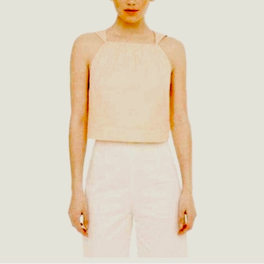 Club Monaco | Women’s Crop Peach Cotton Tank